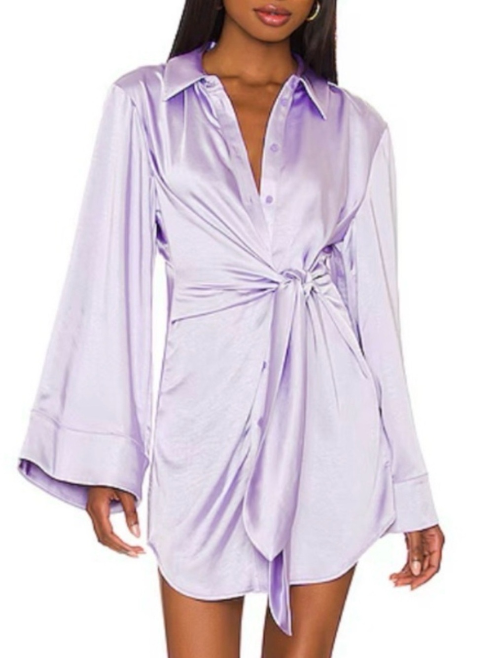 Song Of Style Marta Long Sleeve Button Down Dress